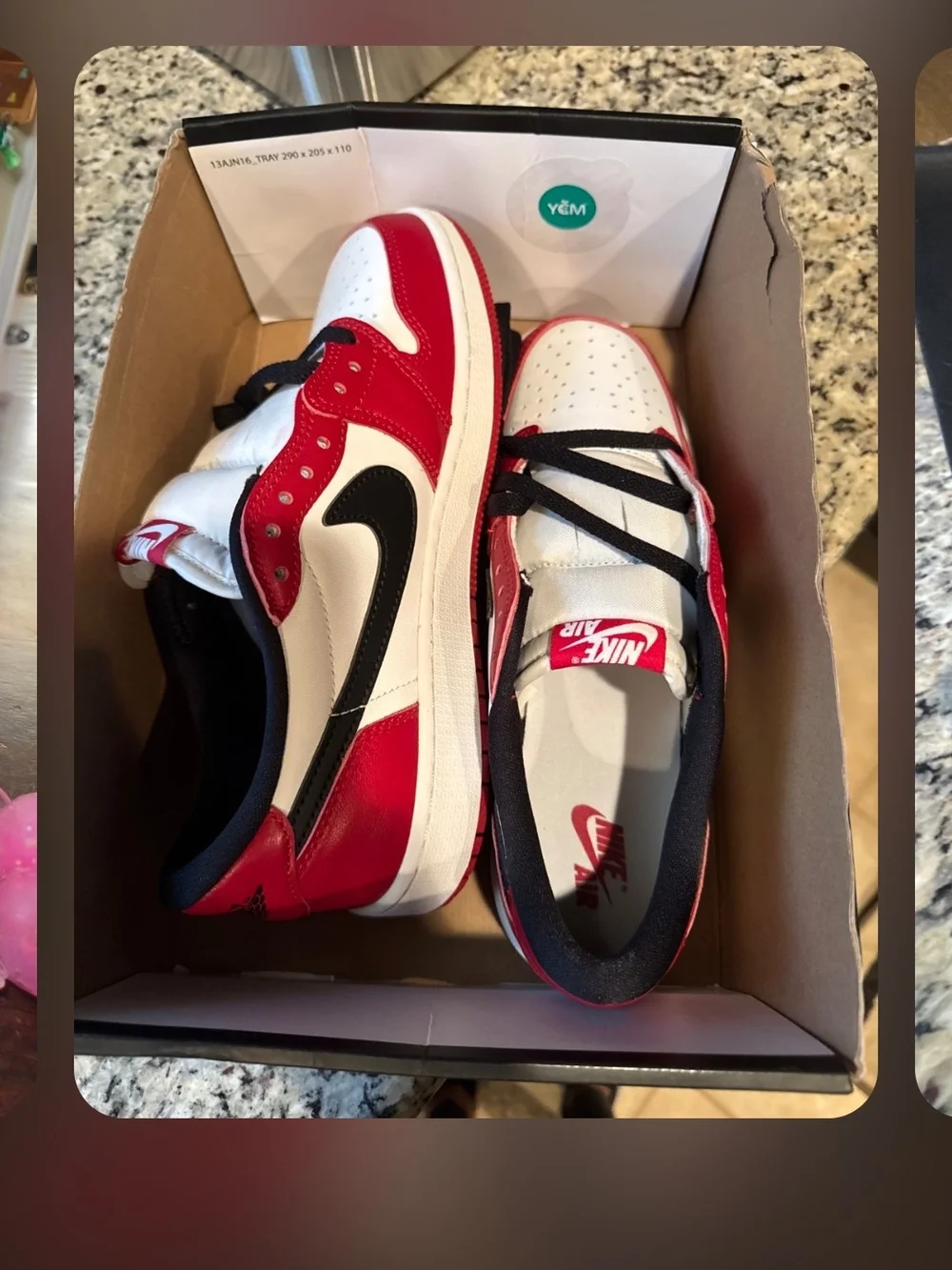 Jordan 1 Low Retro Og (Chicago) Sneakers in Red, White, and Black